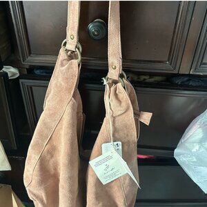 Roma Suede Tote Bag Color: Rust